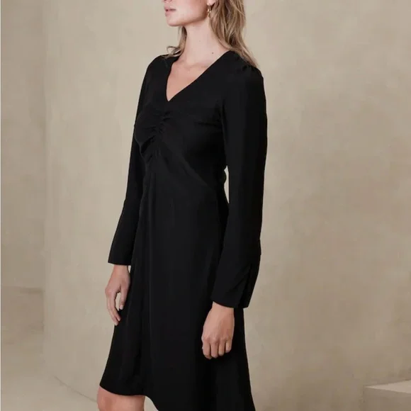 amanda midi dress Green Striped Shirred Drop Waist Amanda Midi Dress